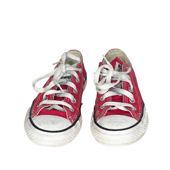 CONVERSE Converse Chuck Taylor All Star Low Top Sneakers Shoes Red Kids US 13 - Picture 4 of 13
